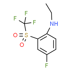 ChemSpider 2D Image | N-Ethyl-4-fluoro-2-[(trifluoromethyl)sulfonyl]aniline | C9H9F4NO2S