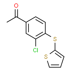ChemSpider 2D Image | 1-[3-Chloro-4-(2-thienylsulfanyl)phenyl]ethanone | C12H9ClOS2