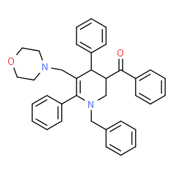 ChemSpider 2D Image | [1-Benzyl-5-(4-morpholinylmethyl)-4,6-diphenyl-1,2,3,4-tetrahydro-3-pyridinyl](phenyl)methanone | C36H36N2O2