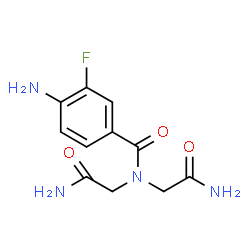 ChemSpider 2D Image | 4-Amino-N,N-bis(2-amino-2-oxoethyl)-3-fluorobenzamide | C11H13FN4O3