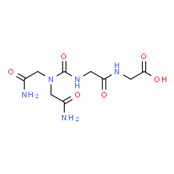 ChemSpider 2D Image | N-[Bis(2-amino-2-oxoethyl)carbamoyl]glycylglycine | C9H15N5O6