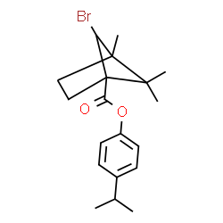 ChemSpider 2D Image | 4-Isopropylphenyl 6-bromo-4,5,5-trimethylbicyclo[2.1.1]hexane-1-carboxylate | C19H25BrO2
