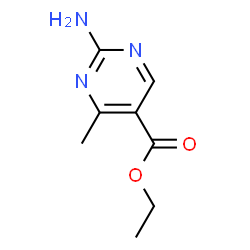 ChemSpider 2D Image | Ethyl 2-amino-4-methyl-5-pyrimidinecarboxylate | C8H11N3O2