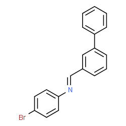 ChemSpider 2D Image | N-[(E)-Biphenyl-3-ylmethylene]-4-bromoaniline | C19H14BrN