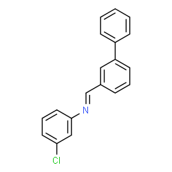 ChemSpider 2D Image | N-[(E)-Biphenyl-3-ylmethylene]-3-chloroaniline | C19H14ClN