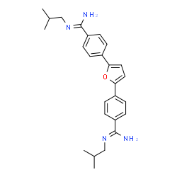 ChemSpider 2D Image | 4,4'-(2,5-Furandiyl)bis(N'-isobutylbenzenecarboximidamide) | C26H32N4O
