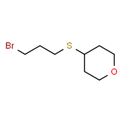 ChemSpider 2D Image | 4-[(3-Bromopropyl)sulfanyl]tetrahydro-2H-pyran | C8H15BrOS