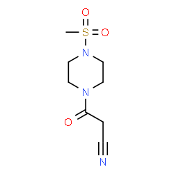 ChemSpider 2D Image | 3-[4-(Methylsulfonyl)-1-piperazinyl]-3-oxopropanenitrile | C8H13N3O3S