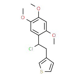 ChemSpider 2D Image | 3-[2-Chloro-2-(2,4,5-trimethoxyphenyl)ethyl]thiophene | C15H17ClO3S
