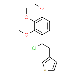 ChemSpider 2D Image | 3-[2-Chloro-2-(2,3,4-trimethoxyphenyl)ethyl]thiophene | C15H17ClO3S