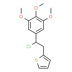 ChemSpider 2D Image | 2-[2-Chloro-2-(3,4,5-trimethoxyphenyl)ethyl]thiophene | C15H17ClO3S