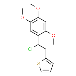 ChemSpider 2D Image | 2-[2-Chloro-2-(2,4,5-trimethoxyphenyl)ethyl]thiophene | C15H17ClO3S