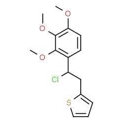 ChemSpider 2D Image | 2-[2-Chloro-2-(2,3,4-trimethoxyphenyl)ethyl]thiophene | C15H17ClO3S
