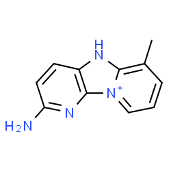ChemSpider 2D Image | 2-Amino-6-methyl-5H-pyrido[3',2':4,5]imidazo[1,2-a]pyridin-10-ium | C11H11N4