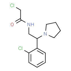 ChemSpider 2D Image | 2-chloro-N-[2-(2-chlorophenyl)-2-pyrrolidin-1-ylethyl]acetamide | C14H18Cl2N2O