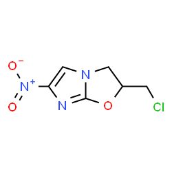 ChemSpider 2D Image | Imidazo(2,1-b)oxazole, 2-(chloromethyl)-2,3-dihydro-6-nitro- | C6H6ClN3O3