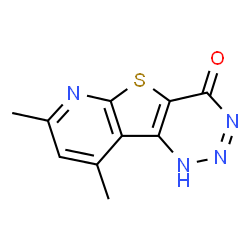 ChemSpider 2D Image | 2,4-Dimethyl-7H-9-thia-1,5,6,7-tetraaza-fluoren-8-one | C10H8N4OS