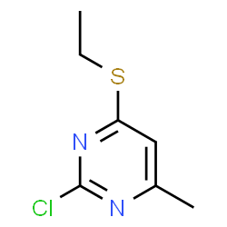 ChemSpider 2D Image | 2-Chloro-4-(ethylsulfanyl)-6-methylpyrimidine | C7H9ClN2S