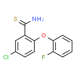 ChemSpider 2D Image | 5-Chloro-2-(2-fluorophenoxy)benzenecarbothioamide | C13H9ClFNOS
