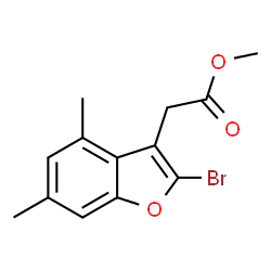 ChemSpider 2D Image | Methyl (2-bromo-4,6-dimethyl-1-benzofuran-3-yl)acetate | C13H13BrO3