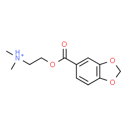 ChemSpider 2D Image | 2-[(1,3-Benzodioxol-5-ylcarbonyl)oxy]-N,N-dimethylethanaminium | C12H16NO4