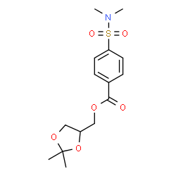 ChemSpider 2D Image | (2,2-Dimethyl-1,3-dioxolan-4-yl)methyl 4-(dimethylsulfamoyl)benzoate | C15H21NO6S