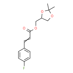 ChemSpider 2D Image | (2,2-Dimethyl-1,3-dioxolan-4-yl)methyl 3-(4-fluorophenyl)acrylate | C15H17FO4