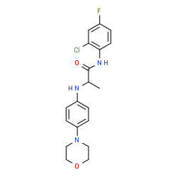 ChemSpider 2D Image | N-(2-Chloro-4-fluorophenyl)-N~2~-[4-(4-morpholinyl)phenyl]alaninamide | C19H21ClFN3O2