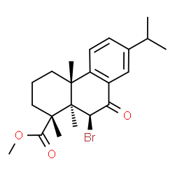 ChemSpider 2D Image | Methyl (6beta)-6-bromo-5-methyl-7-oxoabieta-8,11,13-trien-18-oate | C22H29BrO3