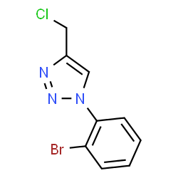 ChemSpider 2D Image | 1-(2-Bromophenyl)-4-(chloromethyl)-1H-1,2,3-triazole | C9H7BrClN3