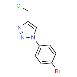 ChemSpider 2D Image | 1-(4-Bromophenyl)-4-(chloromethyl)-1H-1,2,3-triazole | C9H7BrClN3
