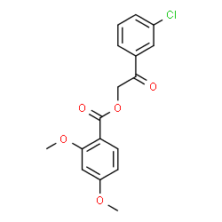 ChemSpider 2D Image | 2-(3-Chlorophenyl)-2-oxoethyl 2,4-dimethoxybenzoate | C17H15ClO5