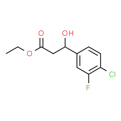 ChemSpider 2D Image | Ethyl 3-(4-chloro-3-fluorophenyl)-3-hydroxypropanoate | C11H12ClFO3
