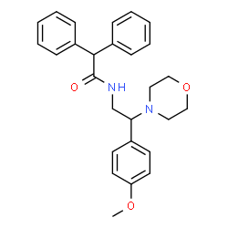 ChemSpider 2D Image | N-[2-(4-Methoxyphenyl)-2-(4-morpholinyl)ethyl]-2,2-diphenylacetamide | C27H30N2O3