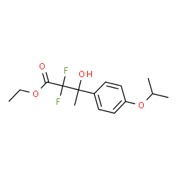 ChemSpider 2D Image | Ethyl 2,2-difluoro-3-hydroxy-3-(4-isopropoxyphenyl)butanoate | C15H20F2O4