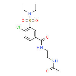 ChemSpider 2D Image | N-(2-Acetamidoethyl)-4-chloro-3-(diethylsulfamoyl)benzamide | C15H22ClN3O4S