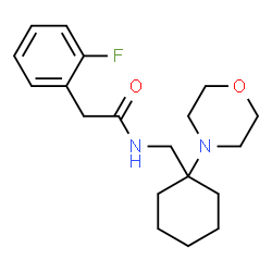 ChemSpider 2D Image | 2-(2-Fluorophenyl)-N-{[1-(4-morpholinyl)cyclohexyl]methyl}acetamide | C19H27FN2O2