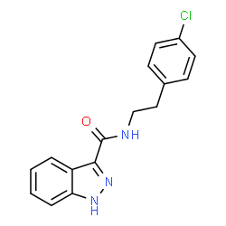 ChemSpider 2D Image | N-[2-(4-Chlorophenyl)ethyl]-1H-indazole-3-carboxamide | C16H14ClN3O