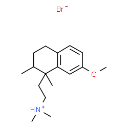 ChemSpider 2D Image | 2-(7-Methoxy-1,2-dimethyl-1,2,3,4-tetrahydro-1-naphthalenyl)-N,N-dimethylethanaminium bromide | C17H28BrNO