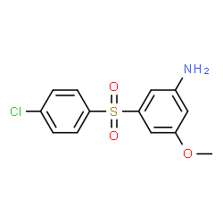 ChemSpider 2D Image | 3-(4-chlorobenzenesulfonyl)-5-methoxyaniline | C13H12ClNO3S