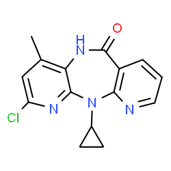 ChemSpider 2D Image | 2-Chloro-11-cyclopropyl-4-methyl-5,11-dihydro-6H-dipyrido[2,3-e:3',2'-b][1,4]diazepin-6-one | C15H13ClN4O