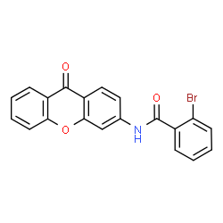 ChemSpider 2D Image | 2-Bromo-N-(9-oxo-9H-xanthen-3-yl)benzamide | C20H12BrNO3