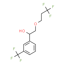 ChemSpider 2D Image | 1-[3-(Trifluoromethyl)phenyl]-2-(3,3,3-trifluoropropoxy)ethanol | C12H12F6O2