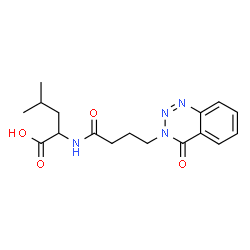 ChemSpider 2D Image | N-[4-(4-Oxo-1,2,3-benzotriazin-3(4H)-yl)butanoyl]leucine | C17H22N4O4