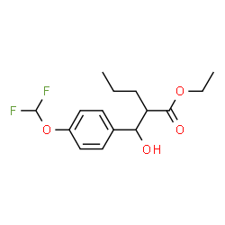 ChemSpider 2D Image | Ethyl 2-{[4-(difluoromethoxy)phenyl](hydroxy)methyl}pentanoate | C15H20F2O4
