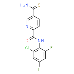ChemSpider 2D Image | 5-Carbamothioyl-N-(2-chloro-4,6-difluorophenyl)-2-pyridinecarboxamide | C13H8ClF2N3OS