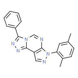 ChemSpider 2D Image | 7-(2,5-Dimethylphenyl)-3-phenyl-7H-pyrazolo[4,3-e][1,2,4]triazolo[4,3-c]pyrimidine | C20H16N6