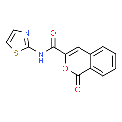 ChemSpider 2D Image | 1-Oxo-N-(1,3-thiazol-2-yl)-1H-isochromene-3-carboxamide | C13H8N2O3S