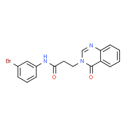 ChemSpider 2D Image | N-(3-Bromophenyl)-4-oxo-3(4H)-quinazolinepropanamide | C17H14BrN3O2