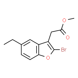 ChemSpider 2D Image | Methyl (2-bromo-5-ethyl-1-benzofuran-3-yl)acetate | C13H13BrO3